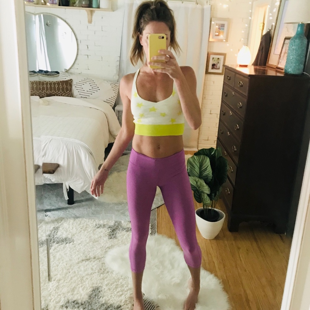 🧘‍♀️ VOGO Athletica purple/pink 3/4 leggings 🎀